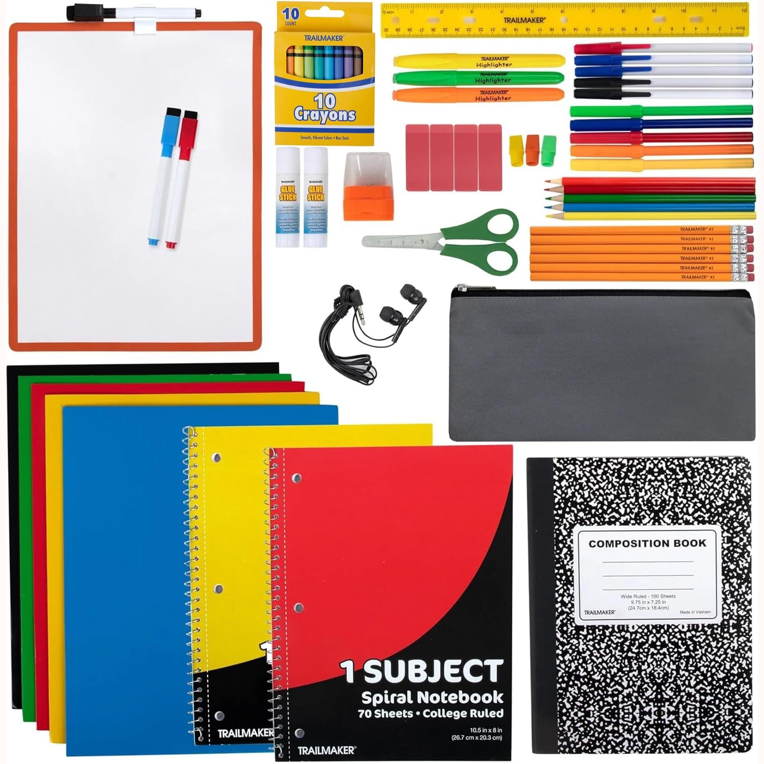 Back to School Supplies 60 Piece Set For Teachers High Middle Boys Girls Kids US