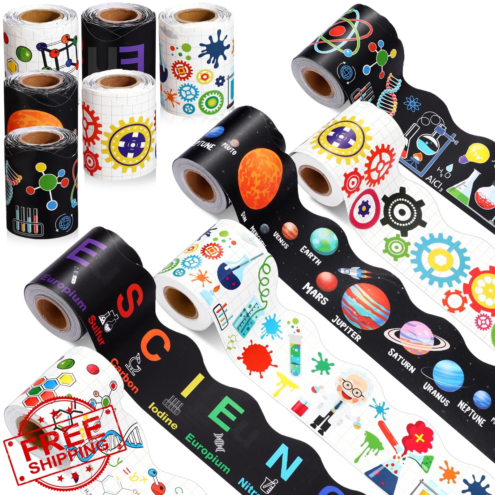 Tenceur Science Bulletin Board Borders 6 Rolls