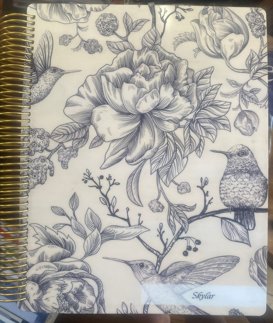 Colibri Paper Co 2025-2026 Spiral Planner Hummingbird Floral Tabs Made in USA
