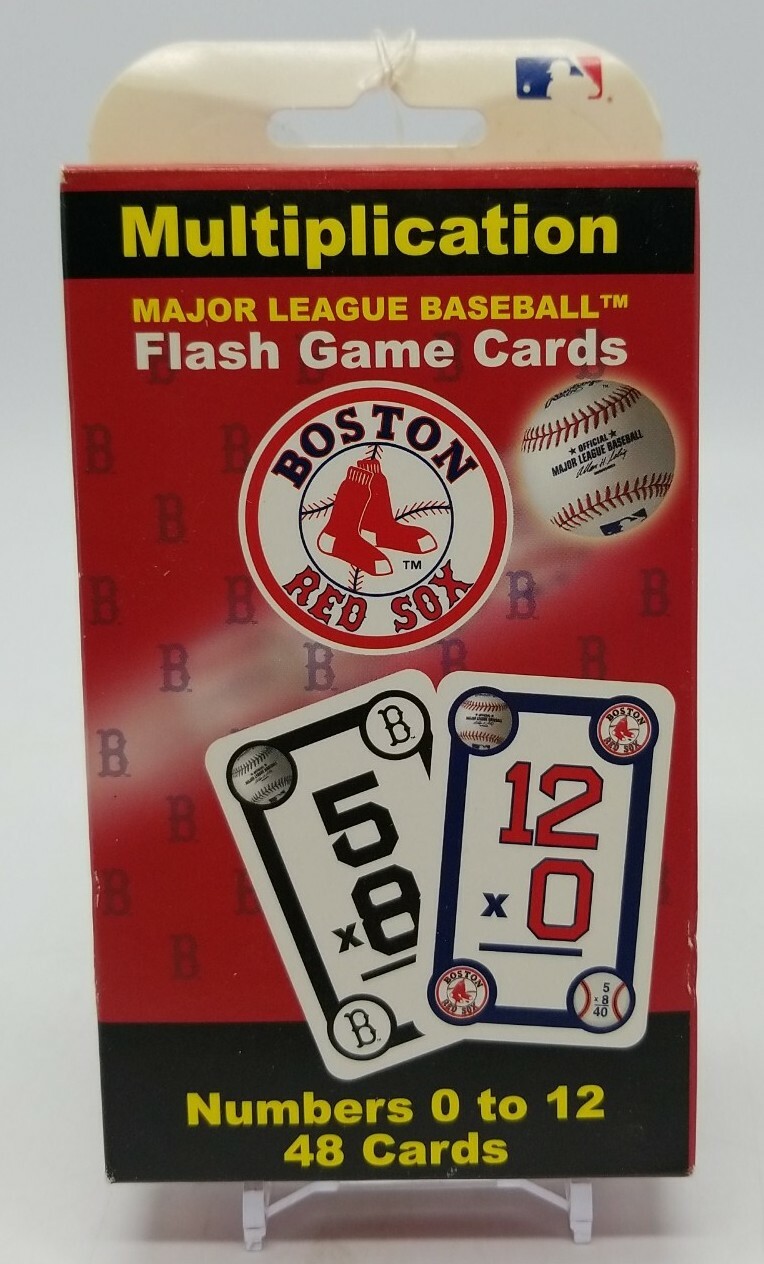 Boston Red Sox MLB Multiplication Flash Game Cards 48 Total Numbers 0 to 12 NEW
