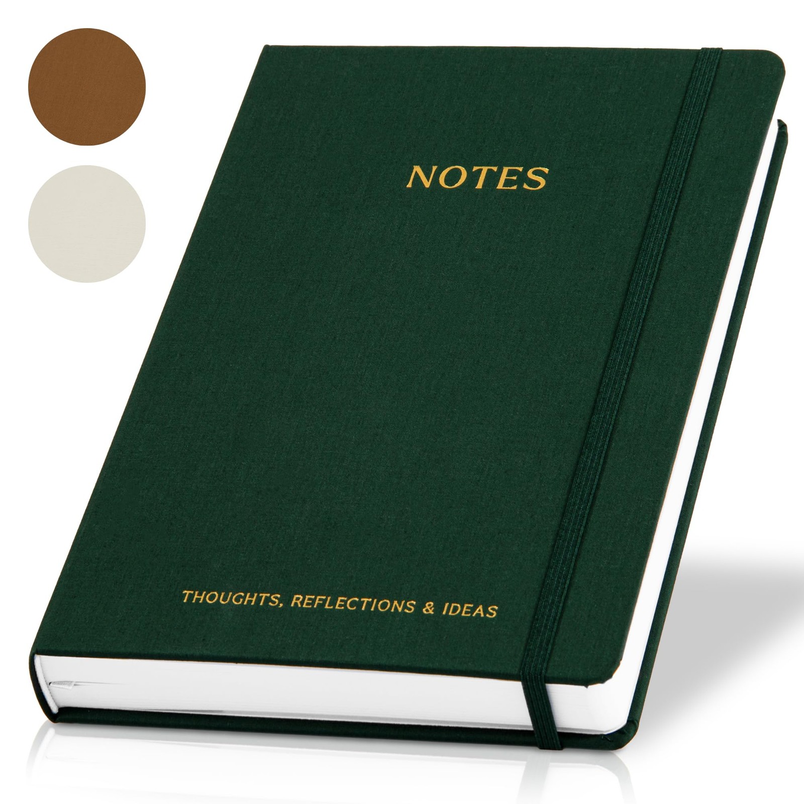 Dark Green Thick Notebook Journal 7 x 10 Inch Aesthetic Writing Book