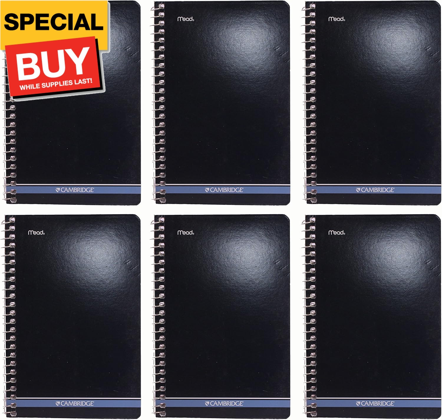 Cambridge Memo Book, 4″x6″, College Ruled, 70 sheets, Pack Of 6