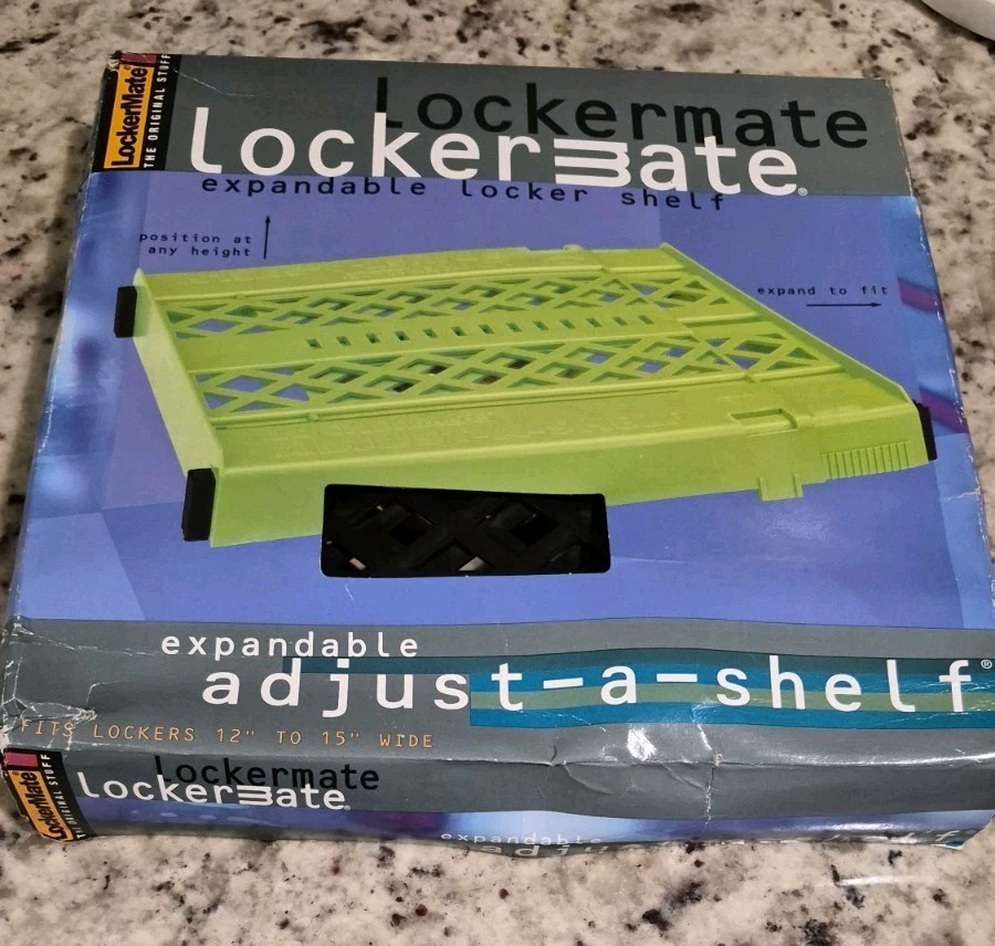 LockerMate Blue Adjust-A Locker Shelf, Extends to Fit Your Locker,fm 12” To 15”