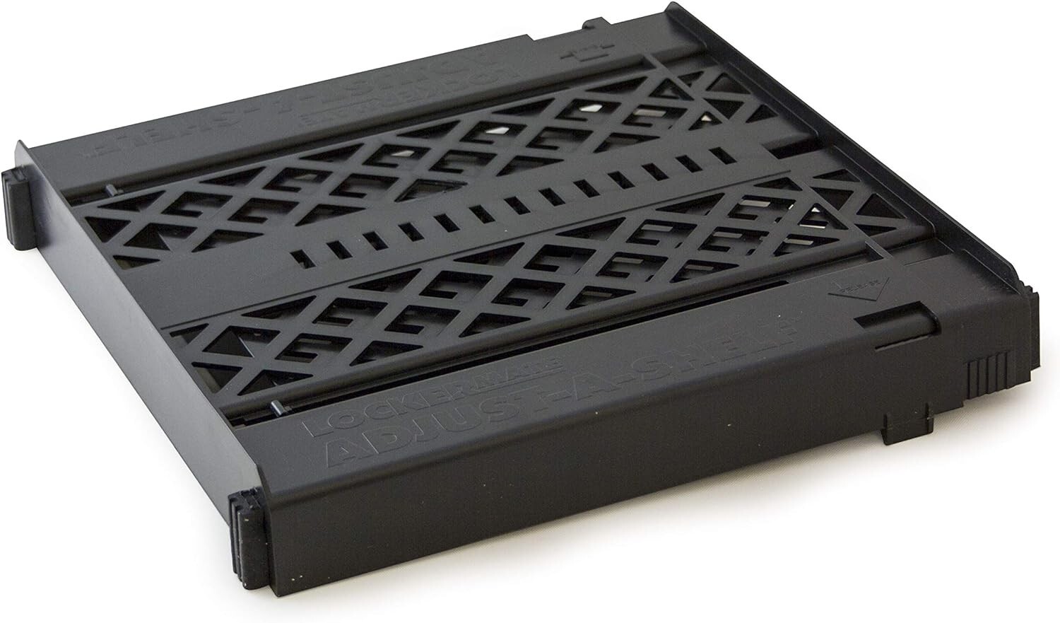 LockerMate Black Adjust-A-Shelf Locker Shelf Easy Use Extends to Fit Your Locker
