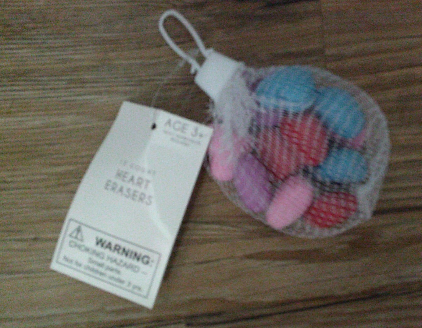 NEW 12 ct mini heart shaped erasers Valentines day school teachers gifts