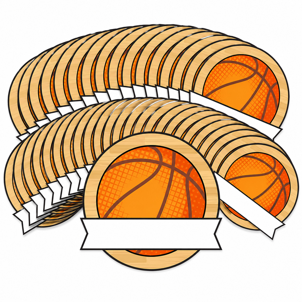 50 Basketball Cutouts 12 x 11.75 Classroom Bulletin Board Team Spirit Decor