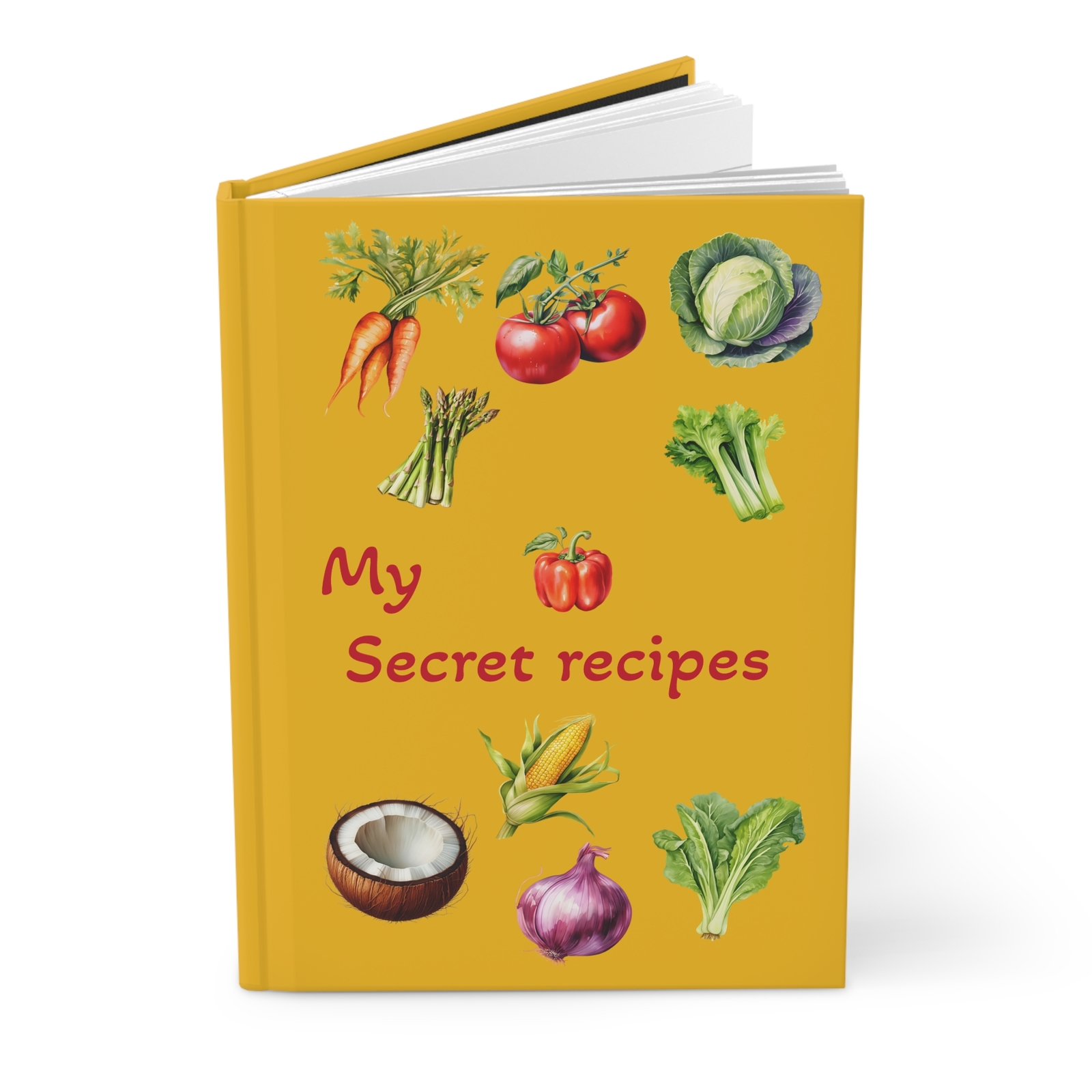 My Secret Recipe Journal, Hardcover Cooking Notebook, Kitchen Gift Recipe Keeper
