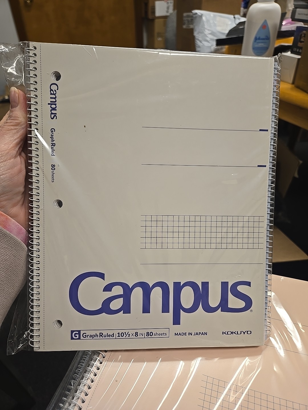 KOKUYO Spiral Notebook with 5X5 Graph Paper, 3 Pack Campus 10-1/2″ X 8″ Subject