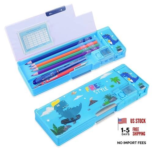 Pop Up Multifunction Pencil Case for Girls and Boys, Cute Cartoon Pen Dinosaur