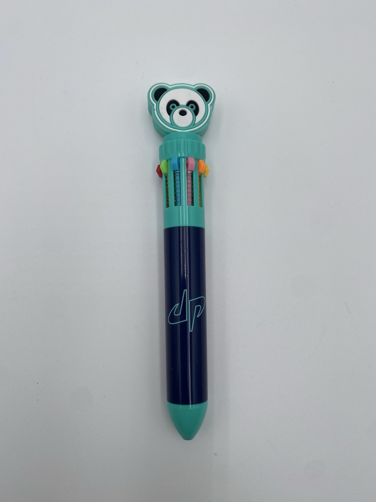 Vintage rare Panda Multi-Color Click Ballpoint Pen, Blue & Green Novelty 0129