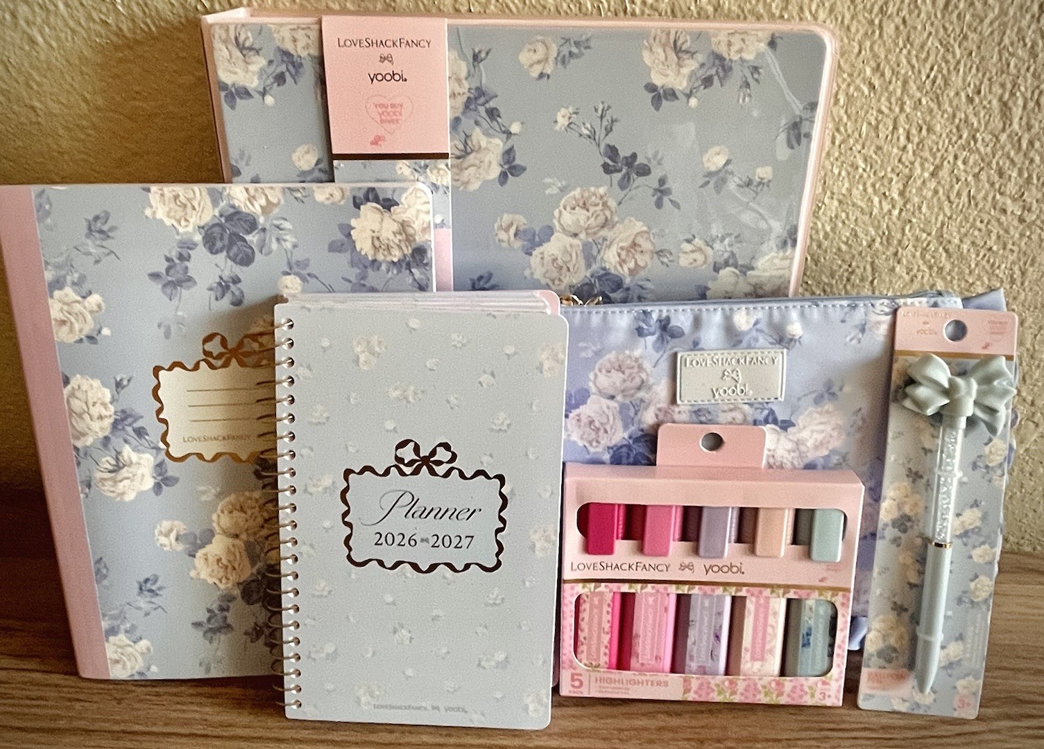 LoveShackFancy x yoobi Floral School Supplies Set Binder, Planner and More!