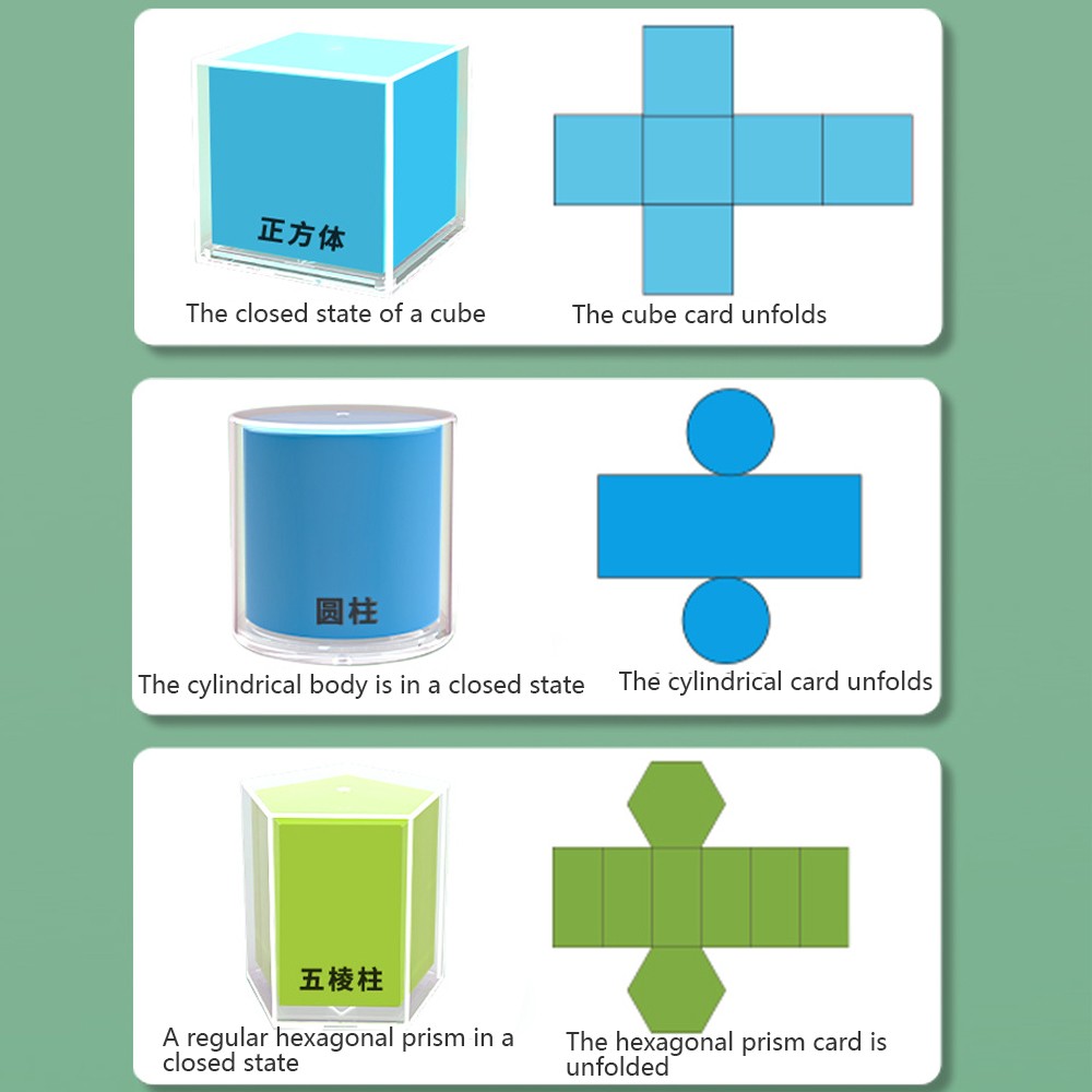12/16/20 Piece Perspective Solid Geometry Demonstration Model