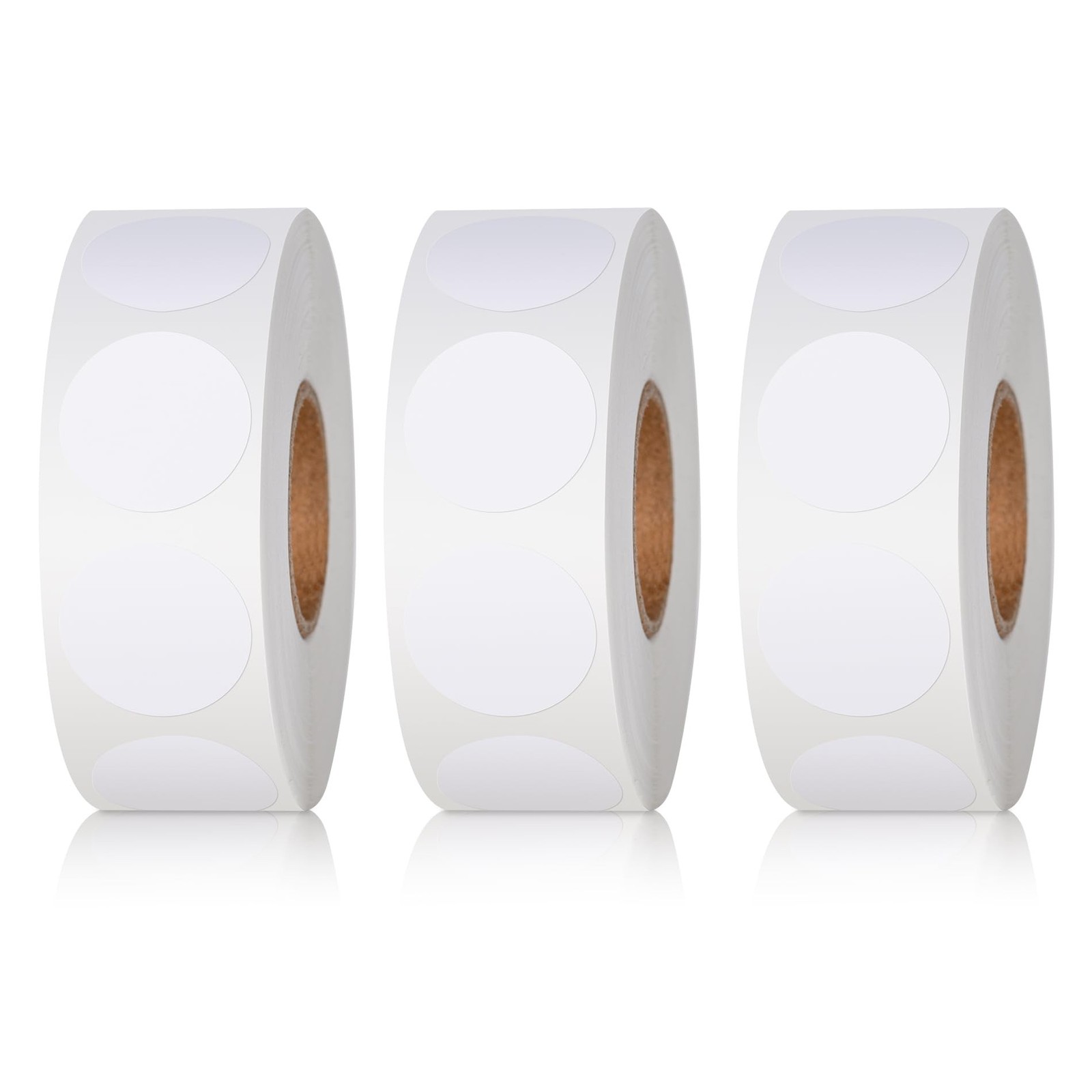Hoewina 3000 Pcs White Dot Stickers, 1″ Label Sticker Round White Coding Labe…