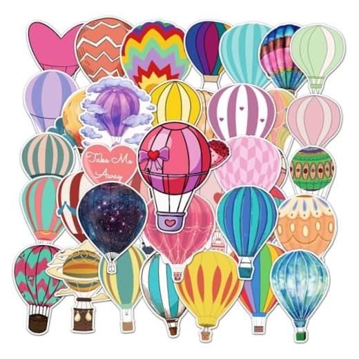 50PCS Air Balloon Stickers Vinyl Balloons Stickers Waterproof Colourful-1