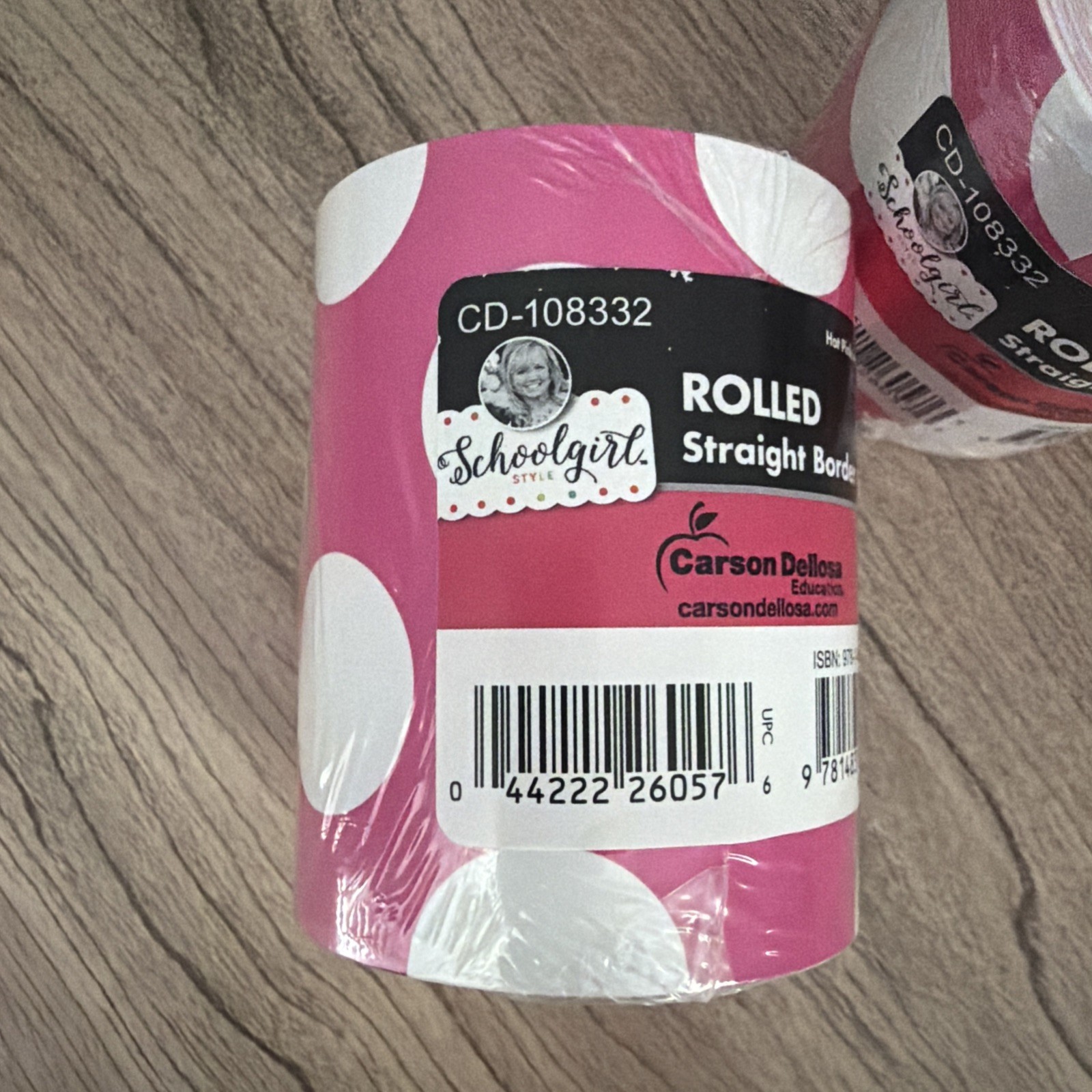 Classroom Border Hot Pink Polka Dot 3″x36’ Straight Trim Teacher Supplies 2 Pack