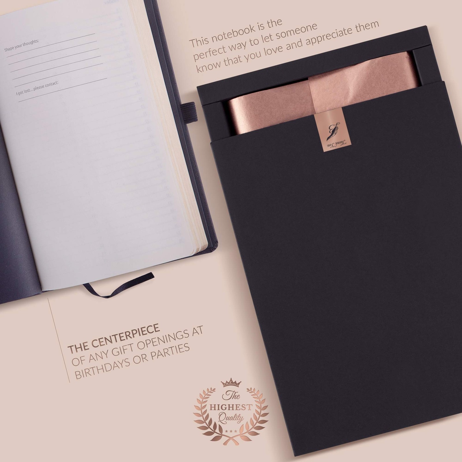Exclusive Writing Journal for Women and Men – Handmade in Italy with Ivory Pa…