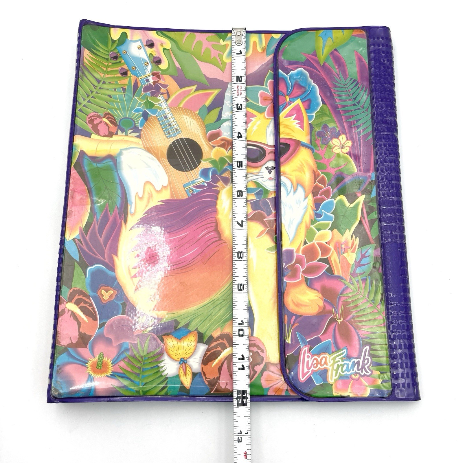 Vintage Lisa Frank 90’s Tri Fold 3 Ring Aloha Hawaiian Kitty – As Is *READ