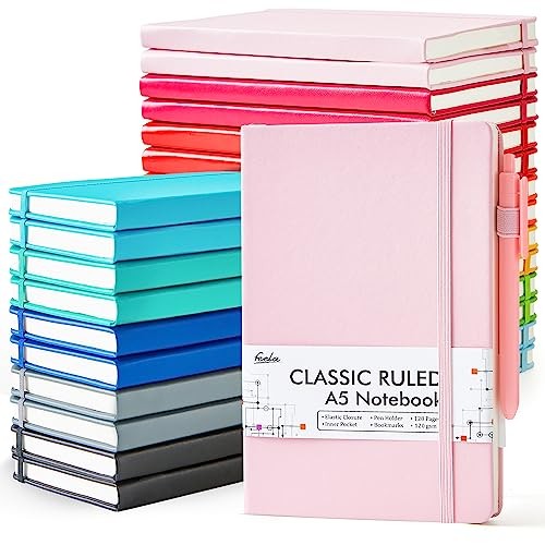 24 Pack Journal Notebook Bulk for Work, Business Notebook 12 Solid Colors