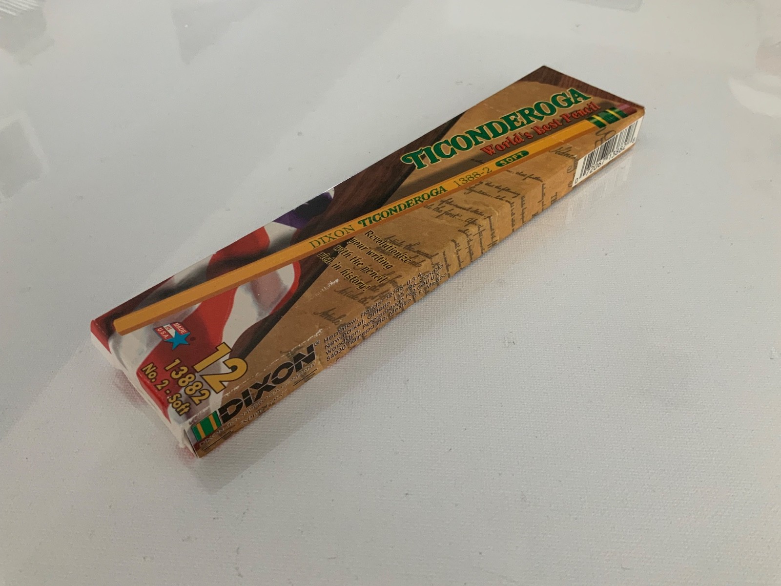 NEW Box of 12 Dixon Ticonderoga BEGINNERS #2 HB PENCILS Made in USA