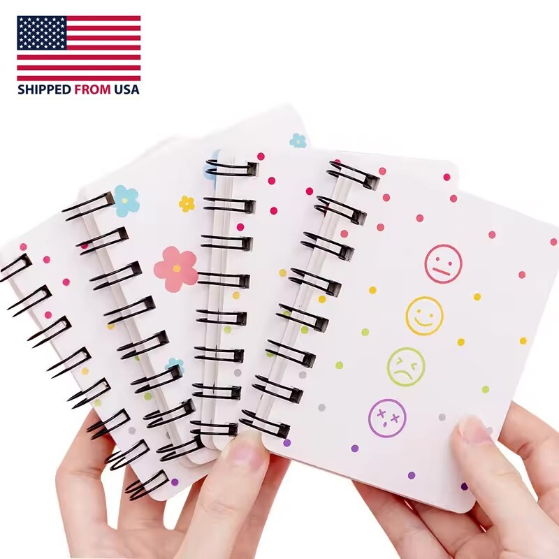 *****USA Seller***** 105 mm x 74 mm (A7) Cute Spiral Mini Notebook – 4 pieces