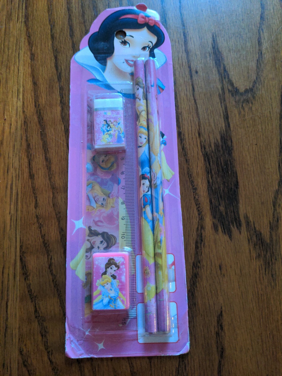 Princess Stationary Set 5 Pcs Pencils Ruler Free TrackingUS Seller New
