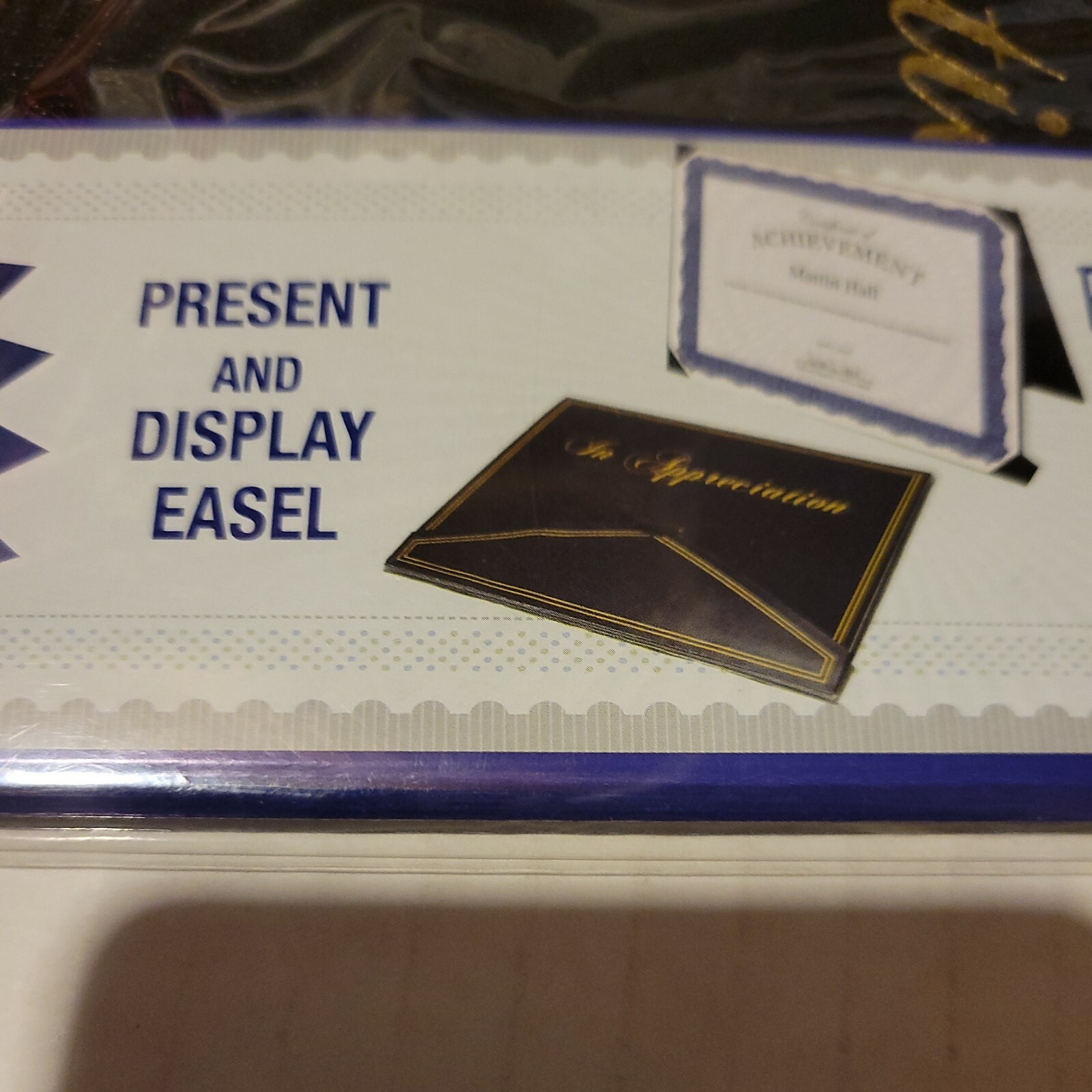 3 Certificate Folder Present And Display Easels GEO 48612 Geographics Black