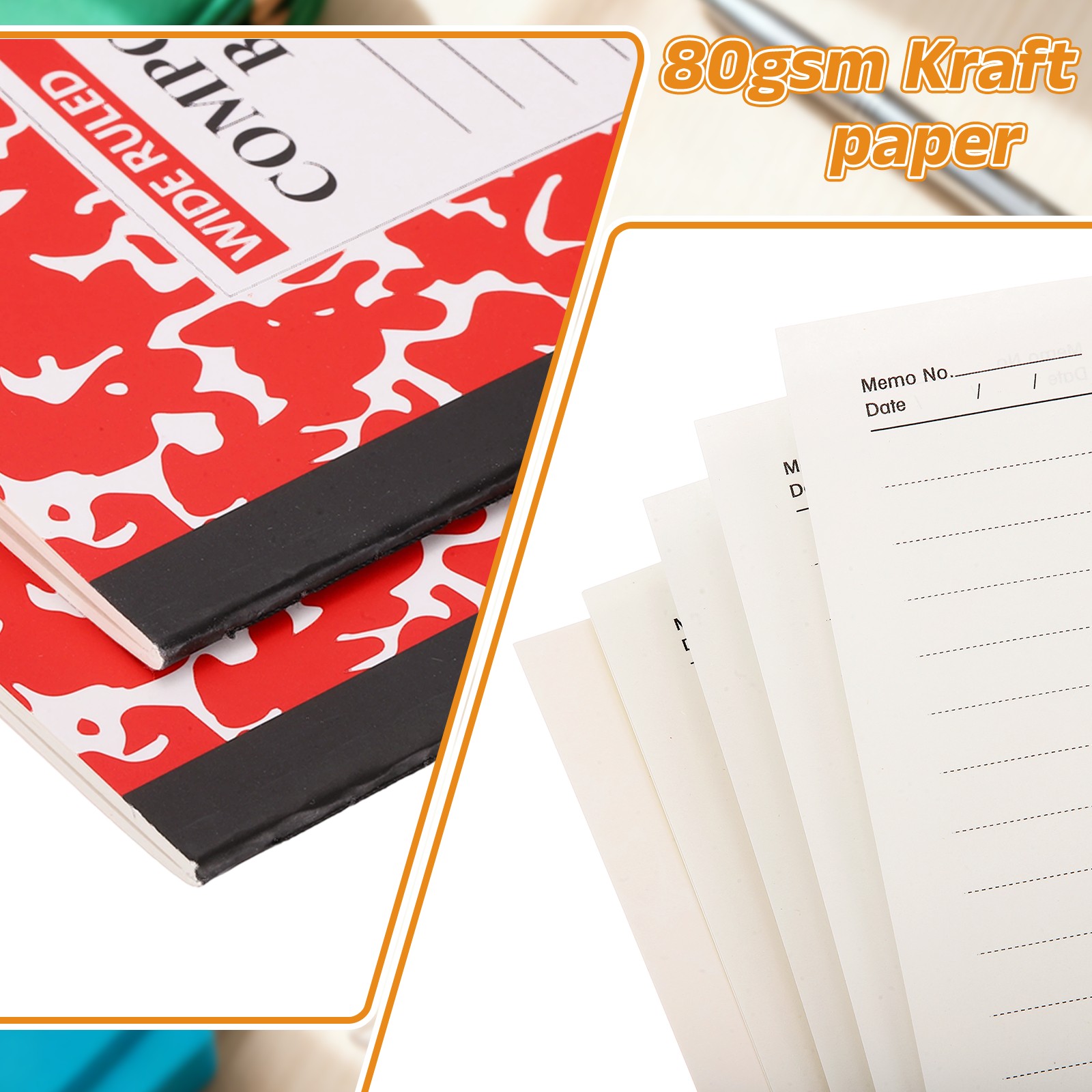 2 Pack A5 Notebook, A5 Journal Mini Notebook Pocket Marble,Red
