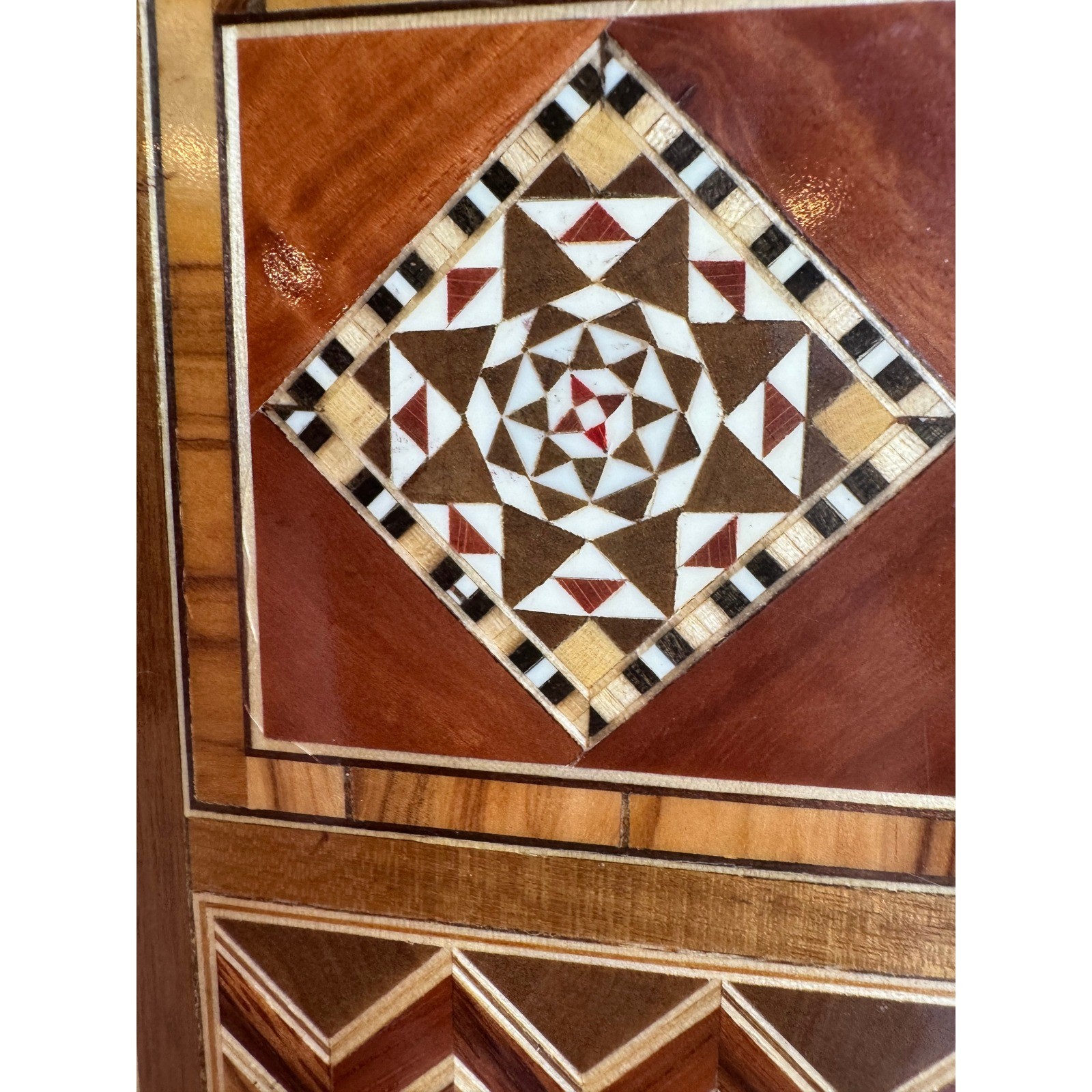 Vintage Syrian Marquetry Wood Inlaid Address Book Mosaic Handmade Wood Book