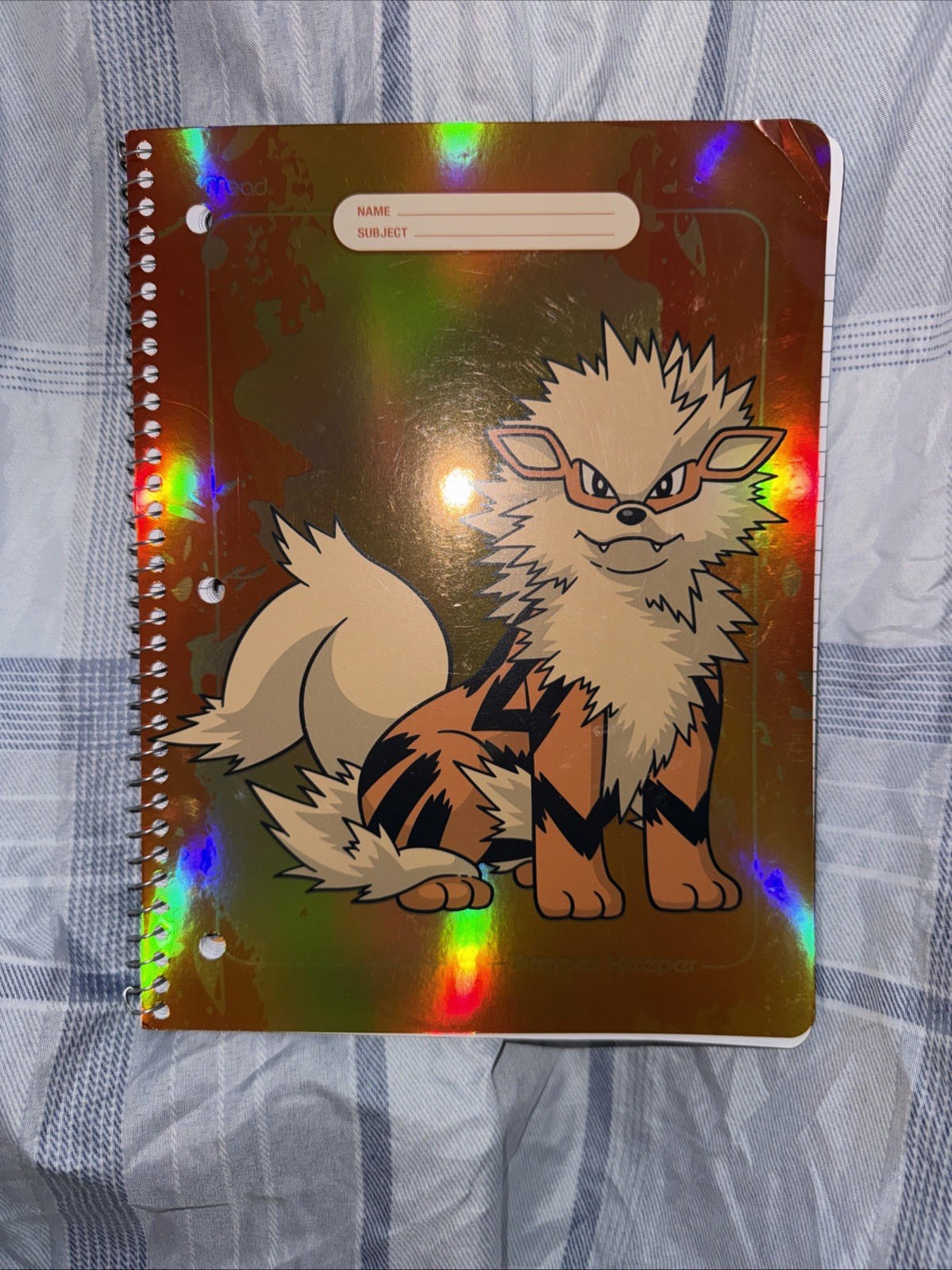 Mead 8″x10.5″ College Ruled Pokémon Notebook Arcanine 80 Pages Pokémon x Target