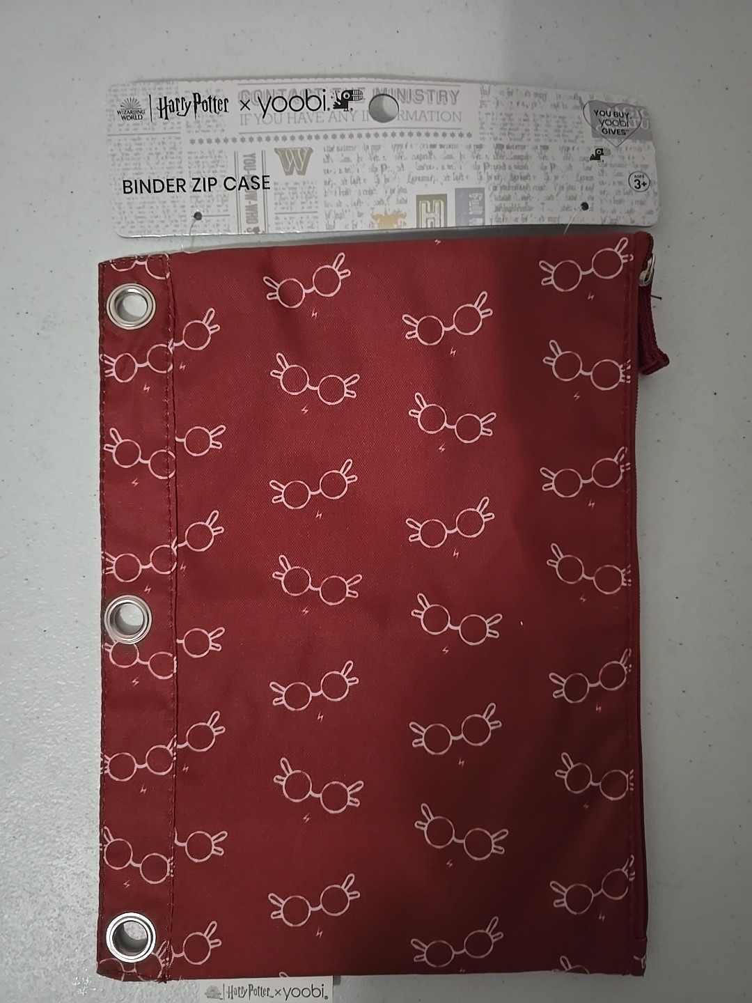 NEW 2024 Yoobi Harry Potter Pencil Binder Zip Case School Supplies