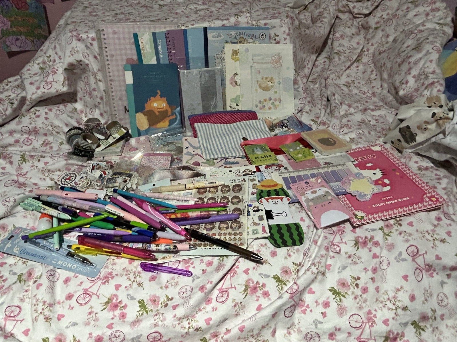 HUGE Lot of Kawaii Back 2 School Supplies Set (READ DESCRIPTION)