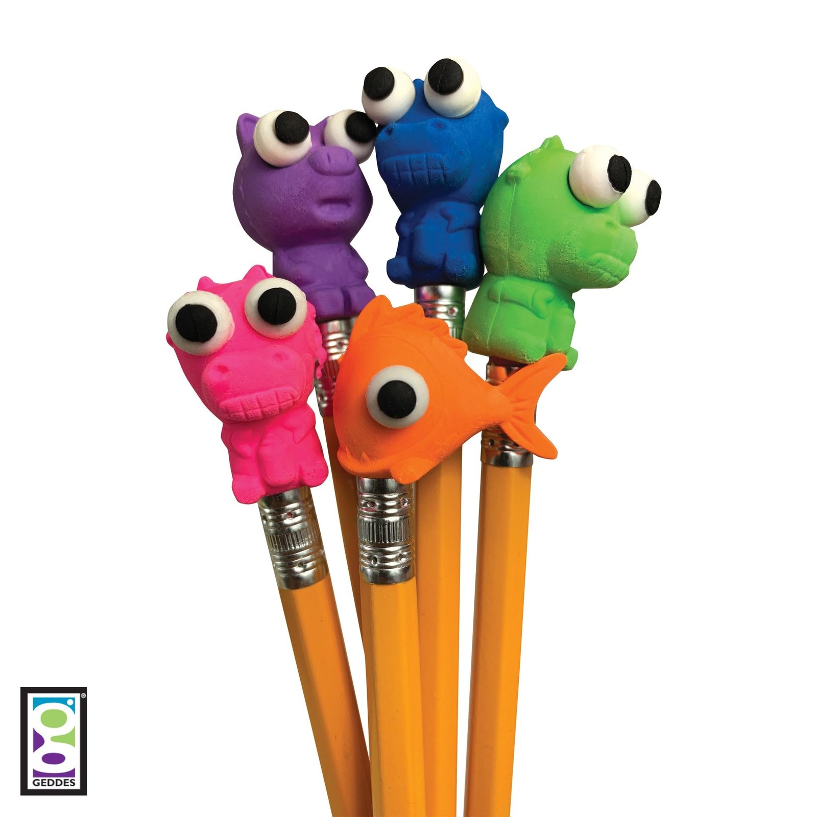 Raymond Geddes Animal Pencil Top Erasers for 50 Count (Pack of 1), Assorted