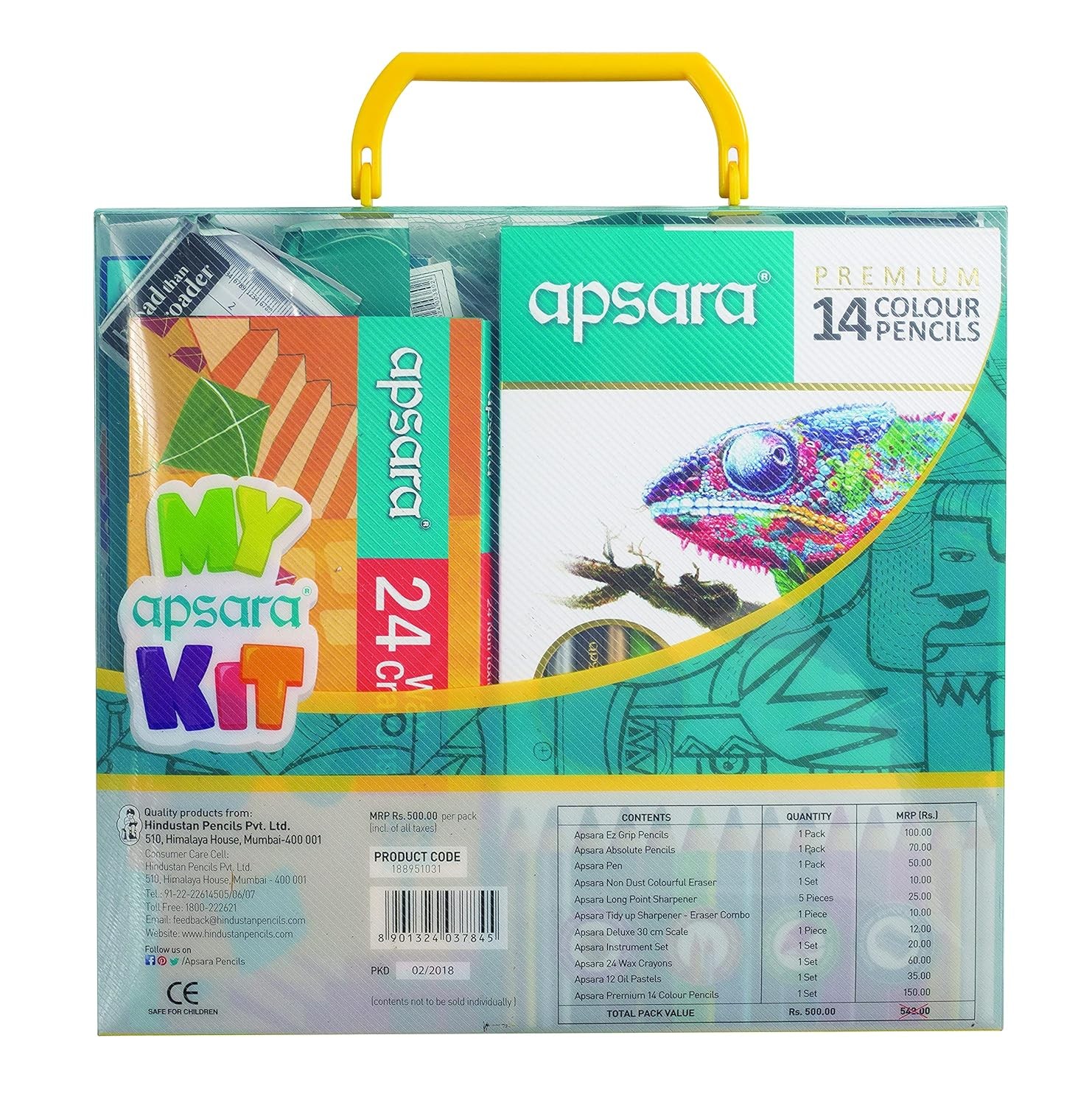 Apsara Stationery Kit Combo 11 In 1 School Office Briefcase Gift Pack 1 Reusable