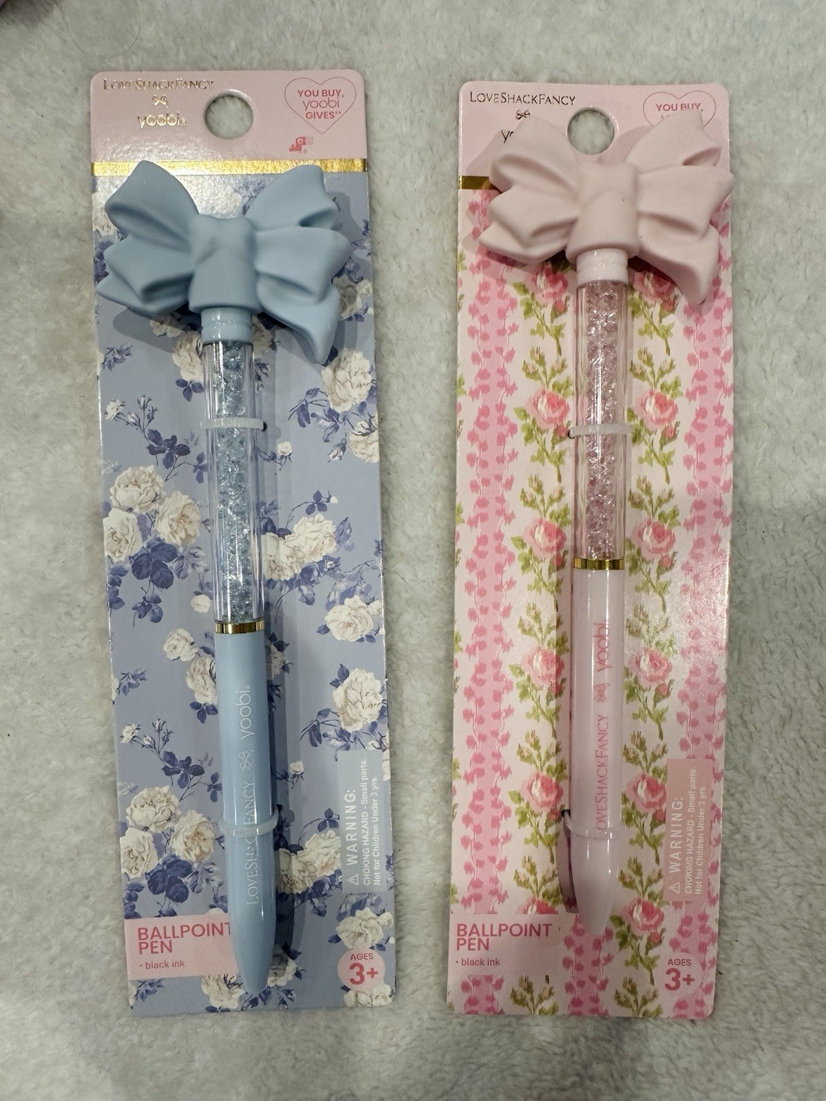 LoveShackFancy x Yoobi Mega School Supply Lot Pink Blue Floral 64 Pc HTF