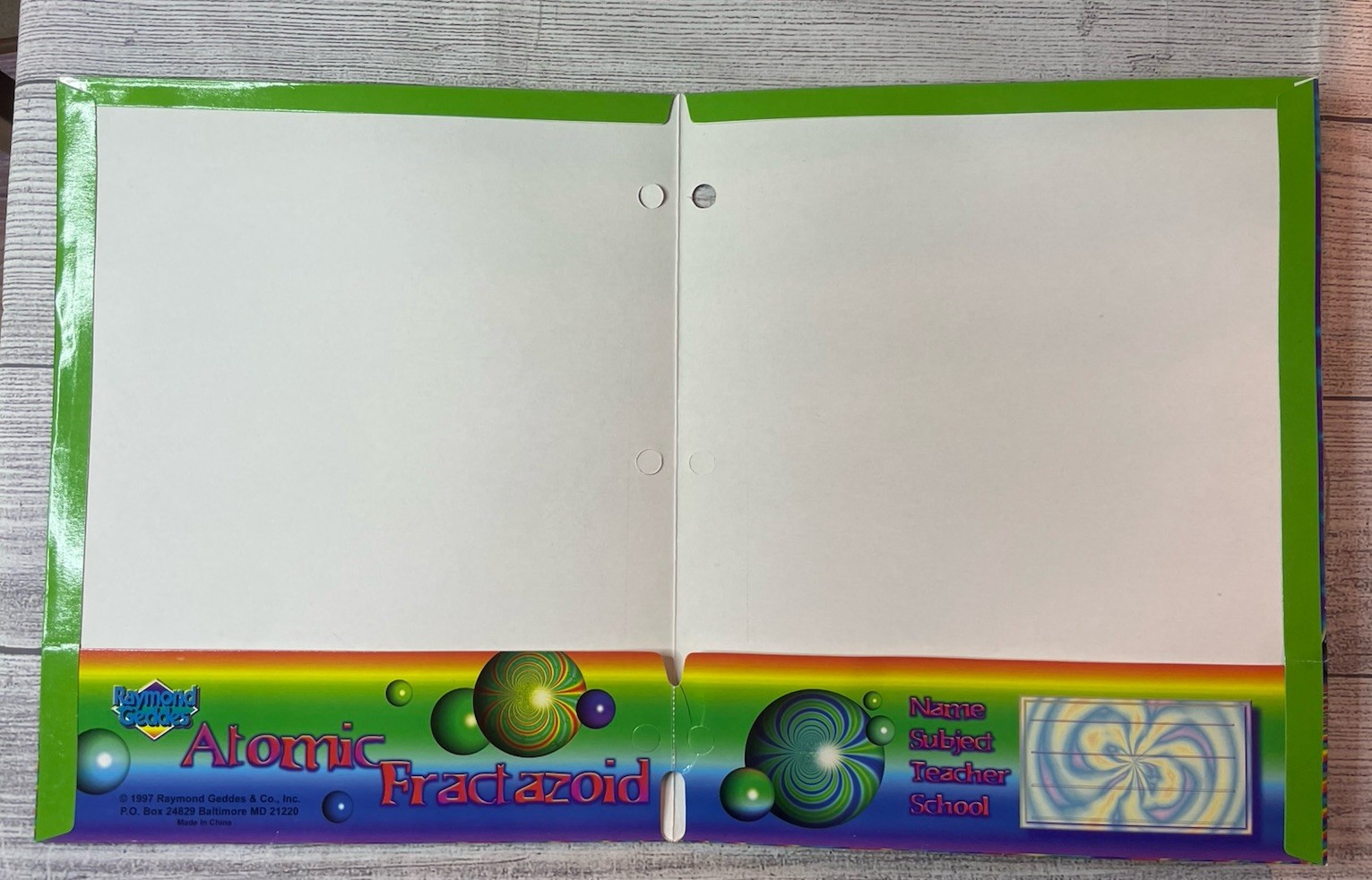 Vintage 1997 Raymond Geddes Fractazoid Folders Lot Psychedelic Trippy 90s