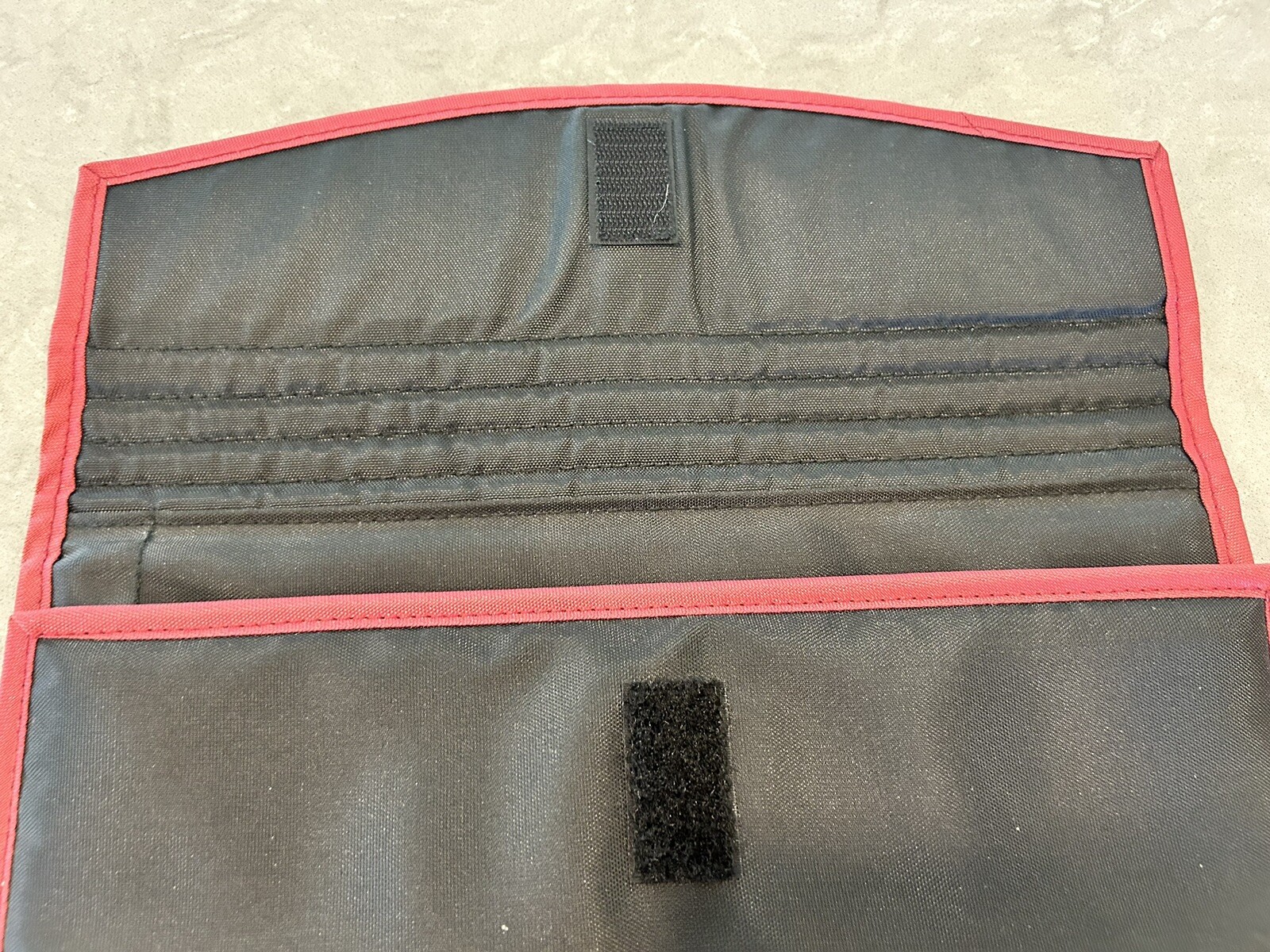 1995 Mead Nike Swoosh Logo Folder Keeper Black Burgundy Golf Embroidered