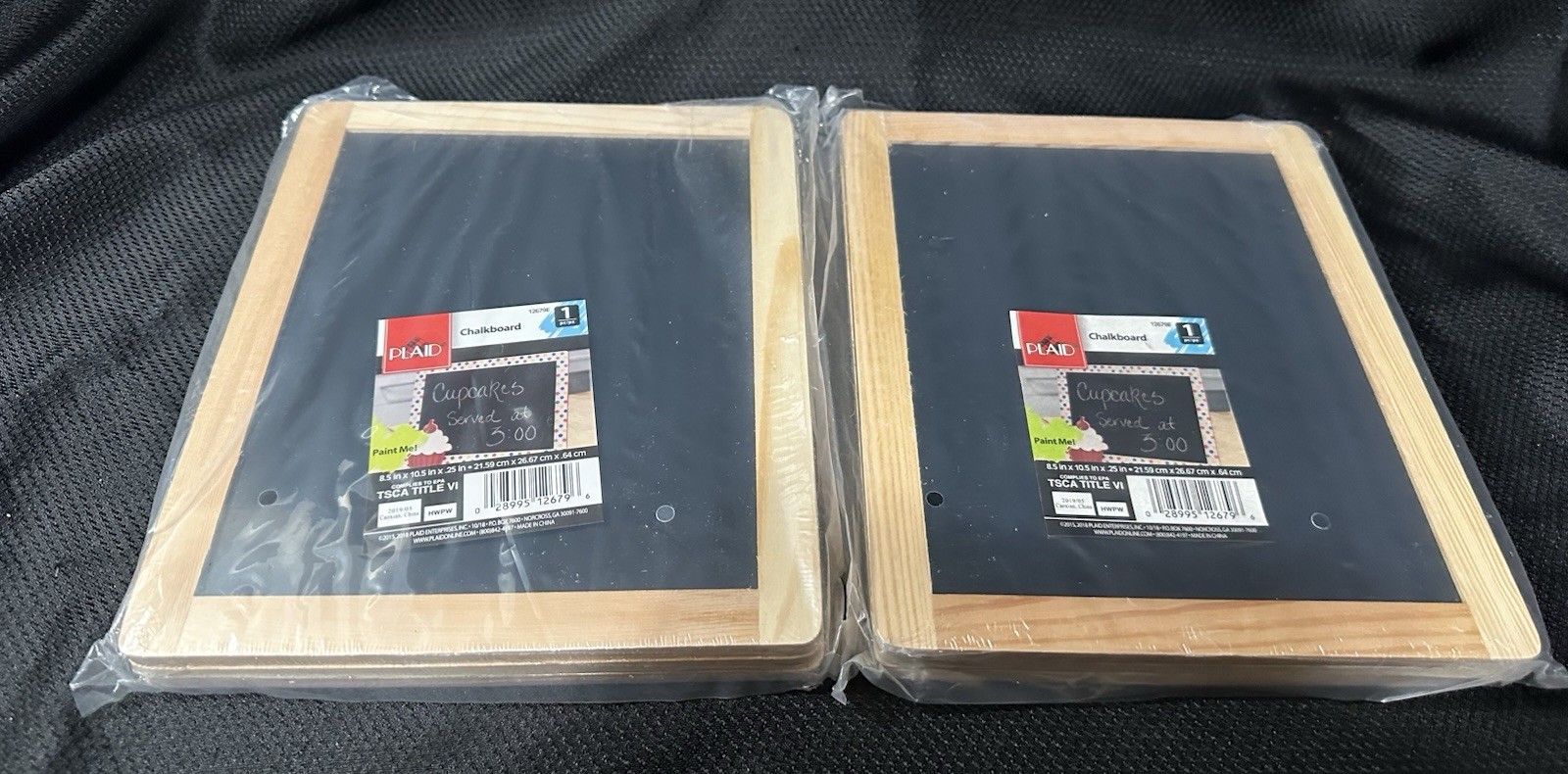 Chalkboards Lot Of 6~New In Package~Natural Wood Finish 10.5”x8.5” Educational
