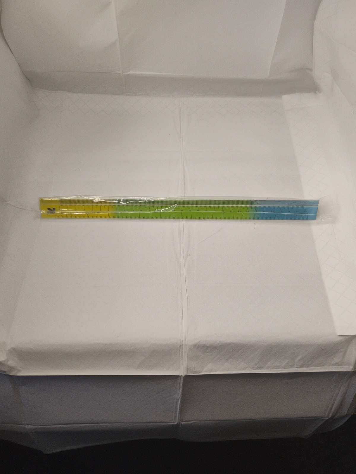 New Fun Up & up 13” Acrylic Ruler Blue Green and Yellow