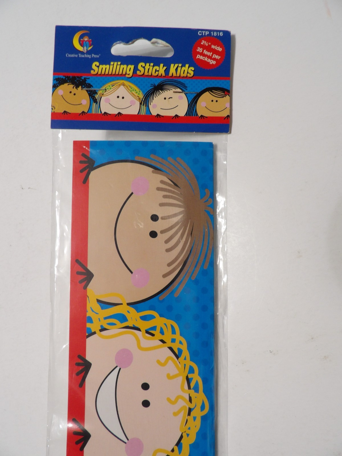 CTP – 2 3/4″ Wide Smiling Stick Kids Classroom Bulletin Board 35′ Border Trim