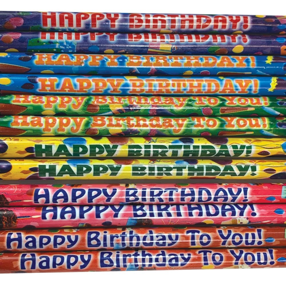 Raymond Geddes Birthday Number 2 Pencils For 1 Count (Pack of 144), Assorted