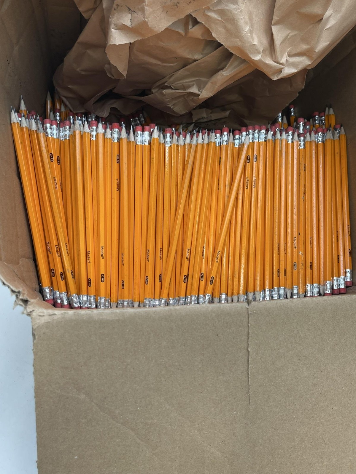 Madisi Yellow Wood-Cased #2 Pencils Pre-Sharpened Bulk Lot 17 Lbs School Office