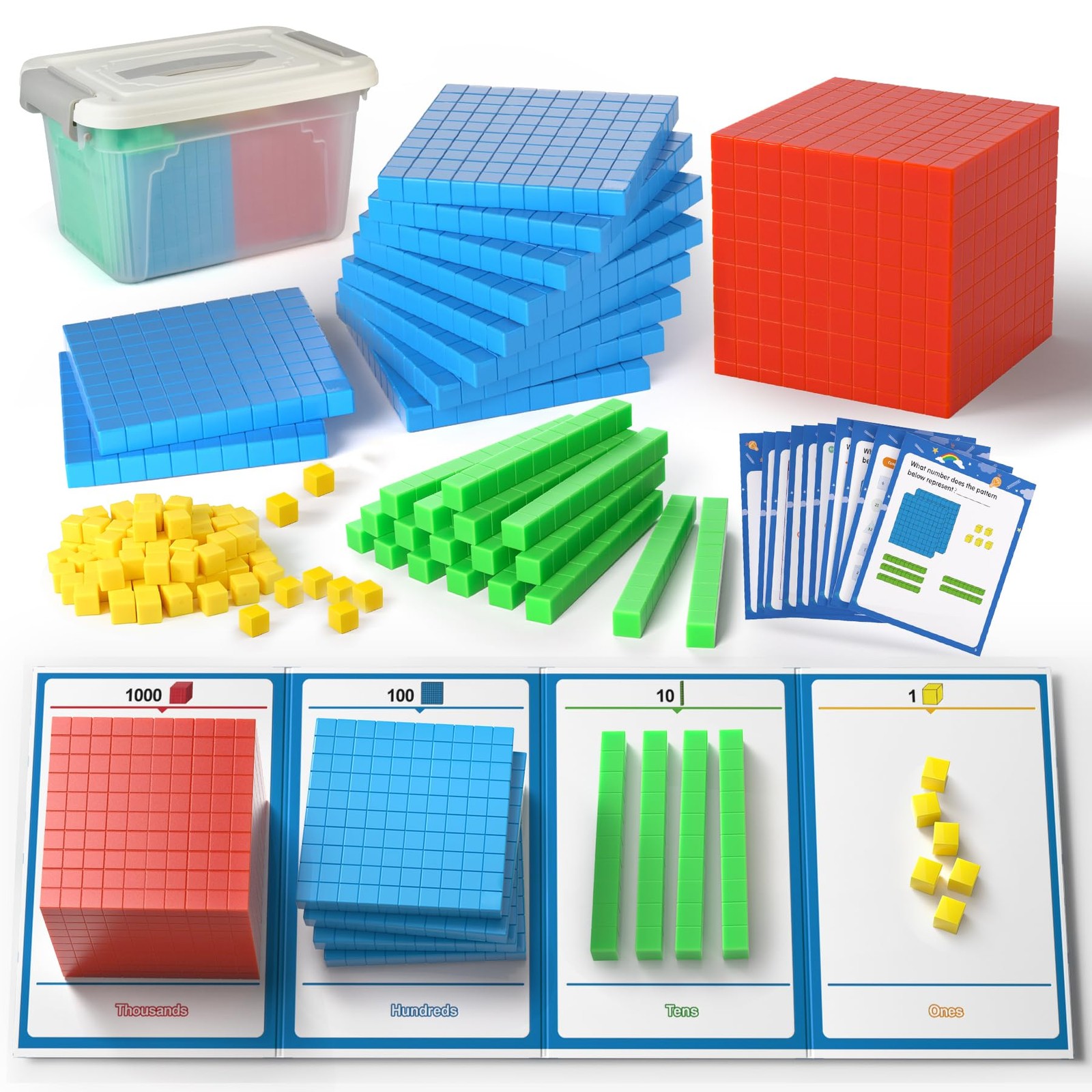 Base Ten Blocks Place Value Chart Math Manipulatives Kids Kindergarten Learn