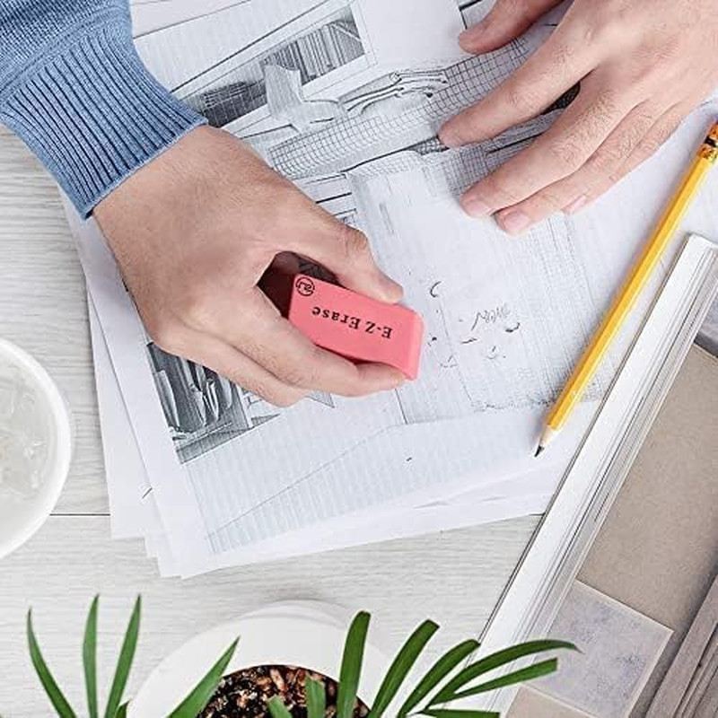 Pink Erasers, 120 Count Rectangular Eraser Bulk Pack, Latex Free Pink Pearl Eras