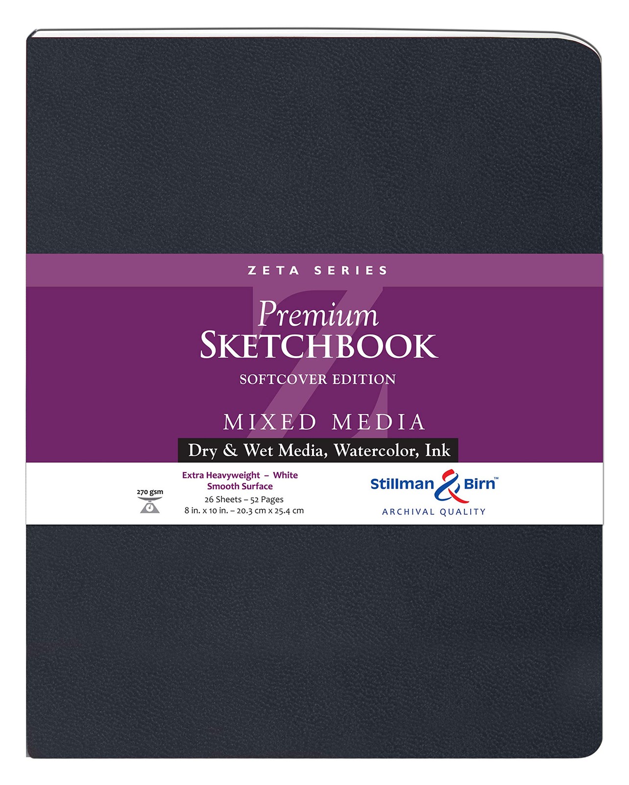 Stillman & Birn Zeta Series – Softcover Sketchbook – Portrait 8 x 10 – 270gsm