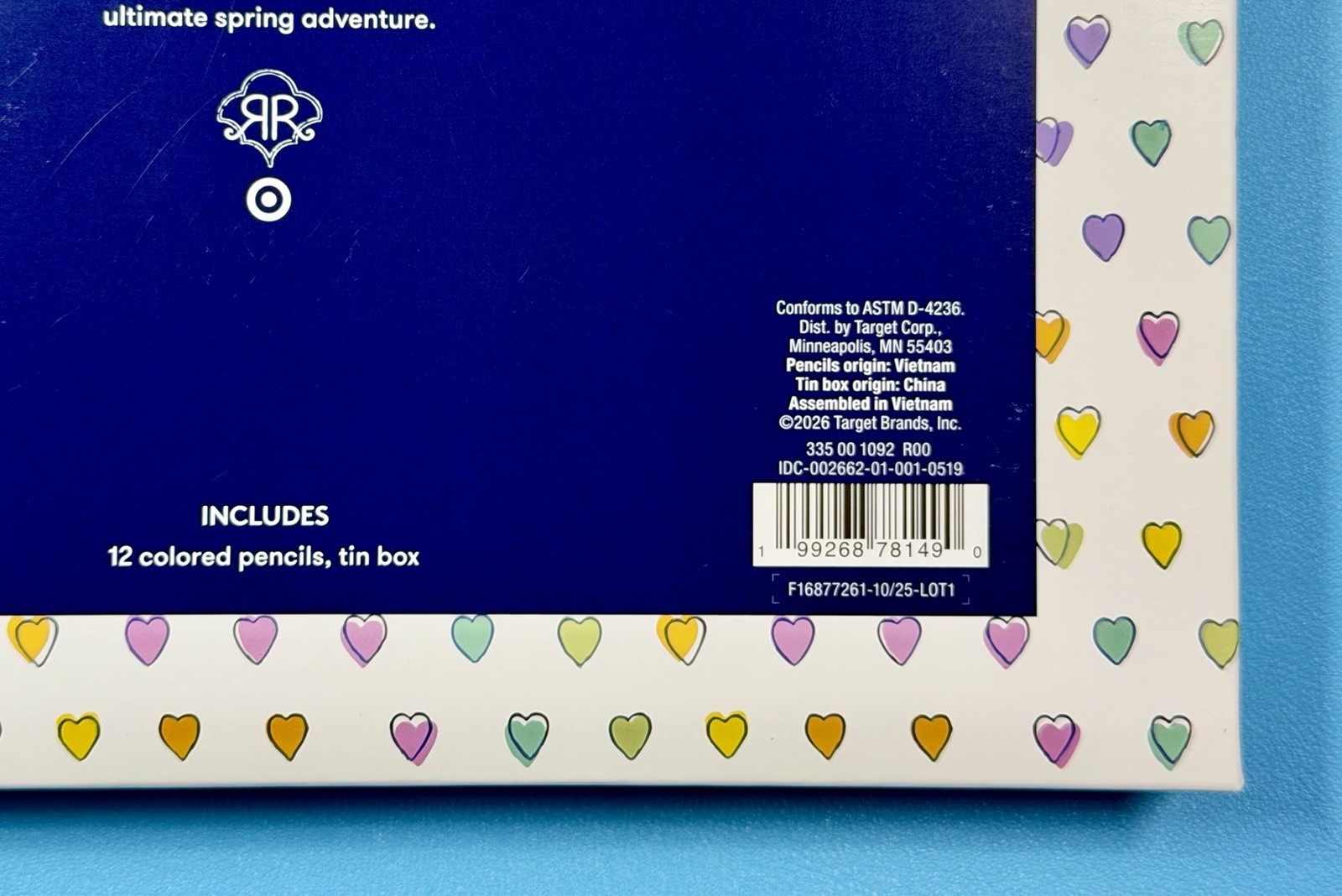 Roller Rabbit x Target Colored Pencils & Storage Tin Set Brand New & Sealed
