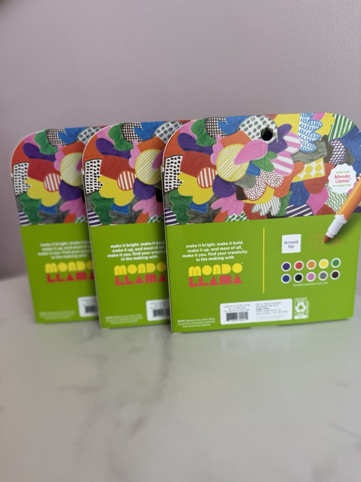 Mondo Llama Classic Markers 10 Count Broad Tip Multicolor Non-Toxic