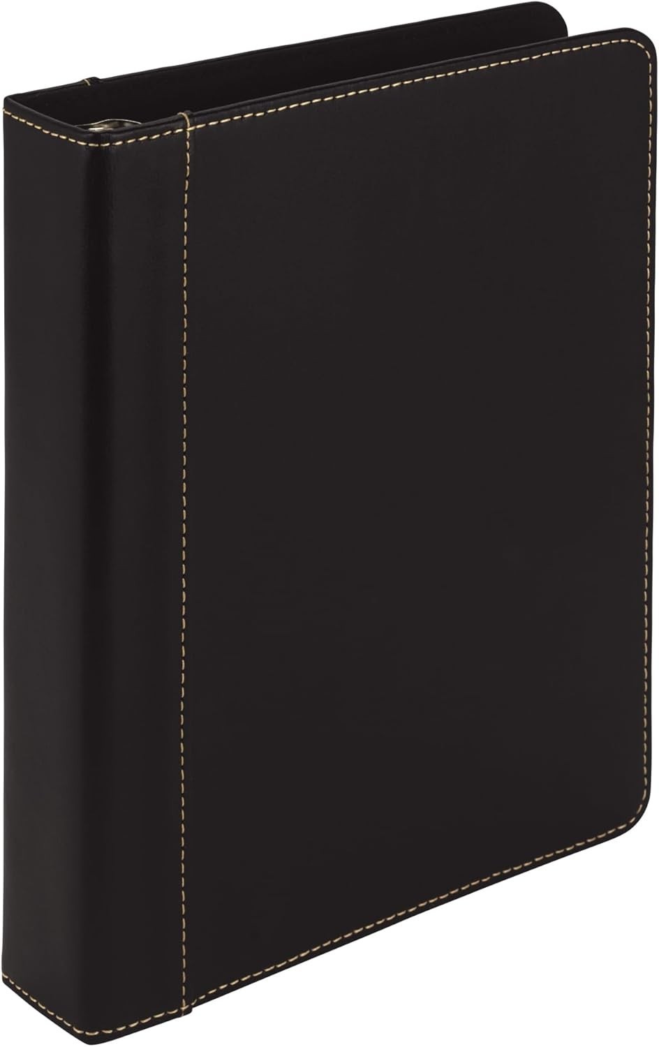 Samsill 1″ Junior Size 3 Ring Binder, Leather, Black with 1 Inch,