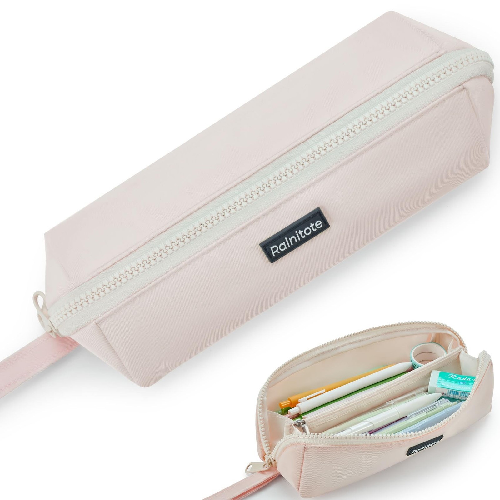 Ralnitote Large Pencil Case with 180° Open Design, Big Capacity Pen Bag for