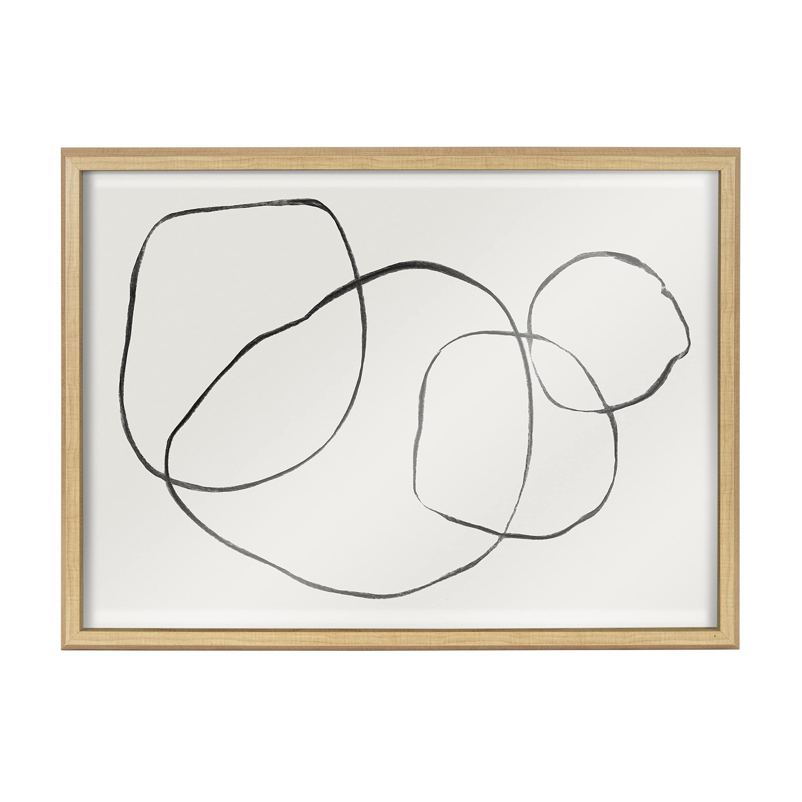 Kate and Laurel Blake 869 Going In Circles Framed Printed Glass Wall Art by T…