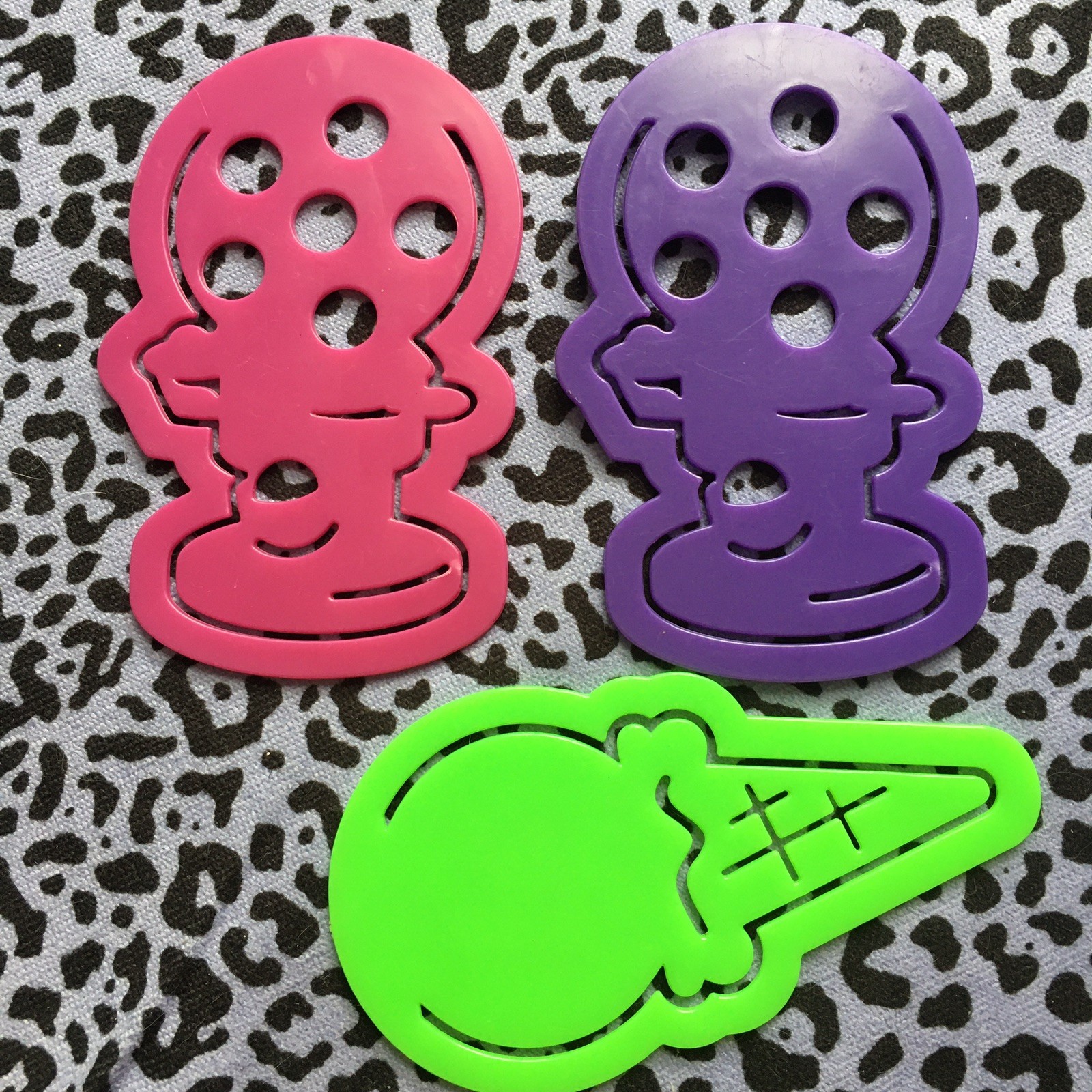 10 pcs Lisa Frank Lot Vintage Stencils Bookmarks Headband Bead Kit 90s 2000s